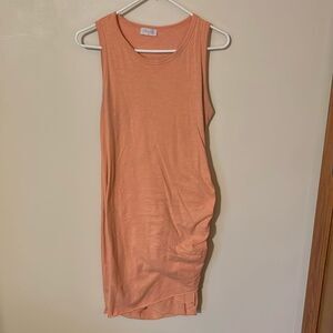 Pink Lily | Women’s orange sleeveless tank tshirt dress body con L